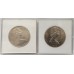 NEW ZEALAND 1974 . ONE 1 DOLLAR COINS . 2x COMMEMORATIVE COINS . COMMONWEALTH GAMES